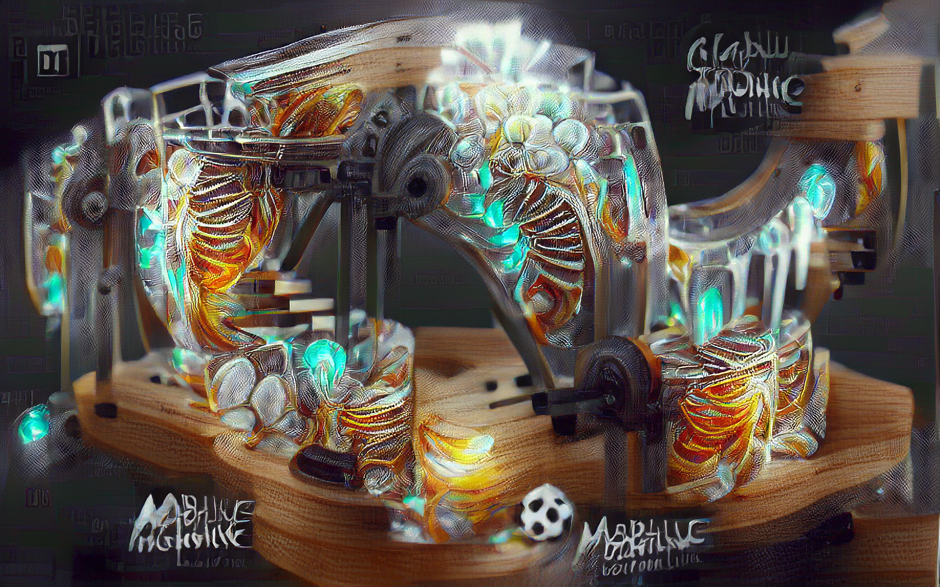 Glowing Glass Marble Machine