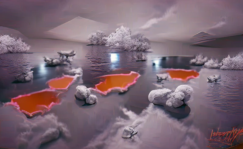 Infrared Infinity Lakes in Heaven